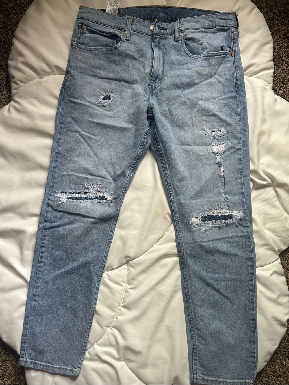Levi's 512 Slim Straight Ripped Jeans